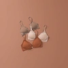 Brown tone-free bra set, breathable and comfortable lace lingerie two-piece set details Picture